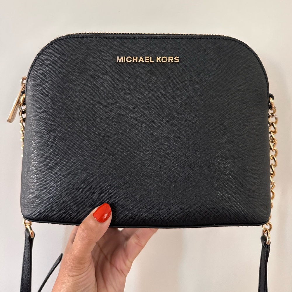 Michael Kors BLACK AND GOLD Crossbody Bag